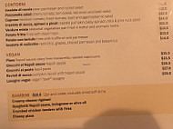 The Spaghetti House Trattoria menu