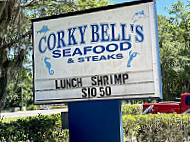 Corky Bells Seafood Steaks outside