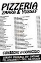 Pizzeria Zahra E Yussef menu