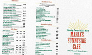 Maria’s Sunnyside Cafe menu