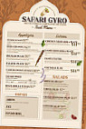 Safari Gyro menu