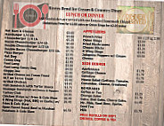 Rivers Bend Ice Cream Country Diner menu