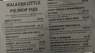 Walkers Little Pie Shop menu