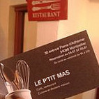 Le P'tit Mas Montpellier menu