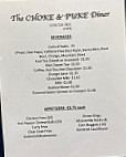 The Choke And Puke Diner menu