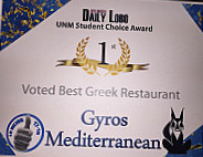 Gyros Mediterranean menu