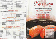Mirakuya menu