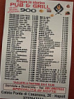 Pub 900 menu