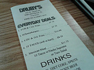 Druby's menu