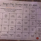 Sarges Tap menu