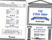 The Gyro Shop menu