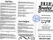 Blue Rooster Café Studio menu