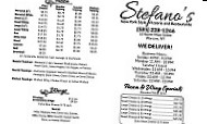 Stefano's Pizzeria (new York Style) menu