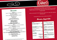 Ginos menu