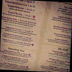 The Bendigo Club menu