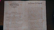 Toasteria Di Napoli menu