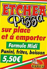 Pizza Etchea menu