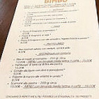 Trattoria Da Bimbo menu
