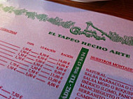 La Chimenea menu