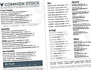 Common Stock menu