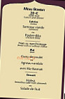Le Prince Indien menu