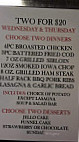 Town House Supper Club menu