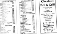 Chestnut Deli menu