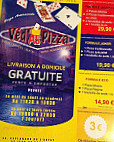 Ved'As Pizza menu