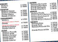 Restaurant - Cevicheria el Rinconcito de Chela menu