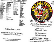 Gold Hill Express menu