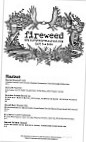 Fireweed Restaurant menu
