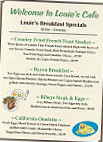 Louie's Cafe menu