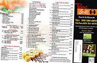 Tokyo Grill Sushi Hibachi menu