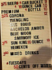 Ice House Tavern menu