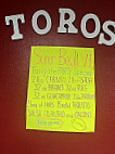 Toros Taqueria menu