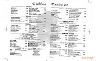 Coffee Parisien 16 eme menu