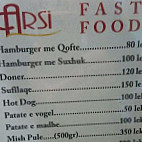 Fast-food Miri menu