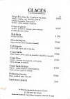 Cafe de Flore menu