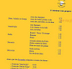 L'Alicheur menu