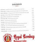 Royal Bombay menu