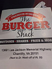 The Burger Shack menu