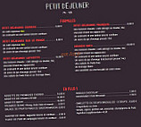 Sofa Cafe Studio menu