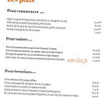 La Zygotheque menu