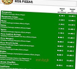 Pizza Napoli menu