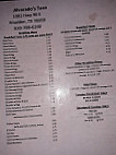 Alvarado's Taco menu
