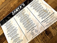 Zanya Cafe Hurstville menu