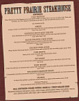 Pretty Prairie Steakhouse menu