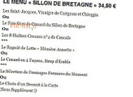 LE SILLON DE BRETAGNE menu