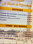 Le Palais De Marrakech menu
