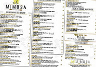 Mimosa Kitchen menu